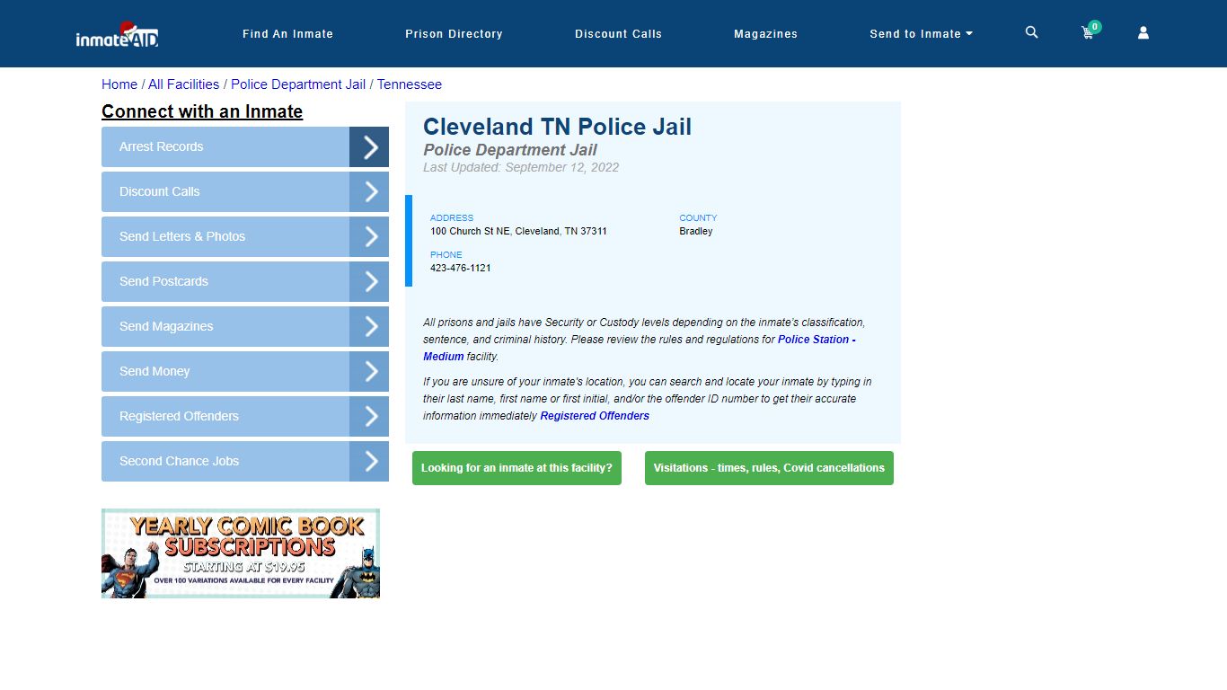 Cleveland TN Police Jail & Inmate Search - Cleveland, TN