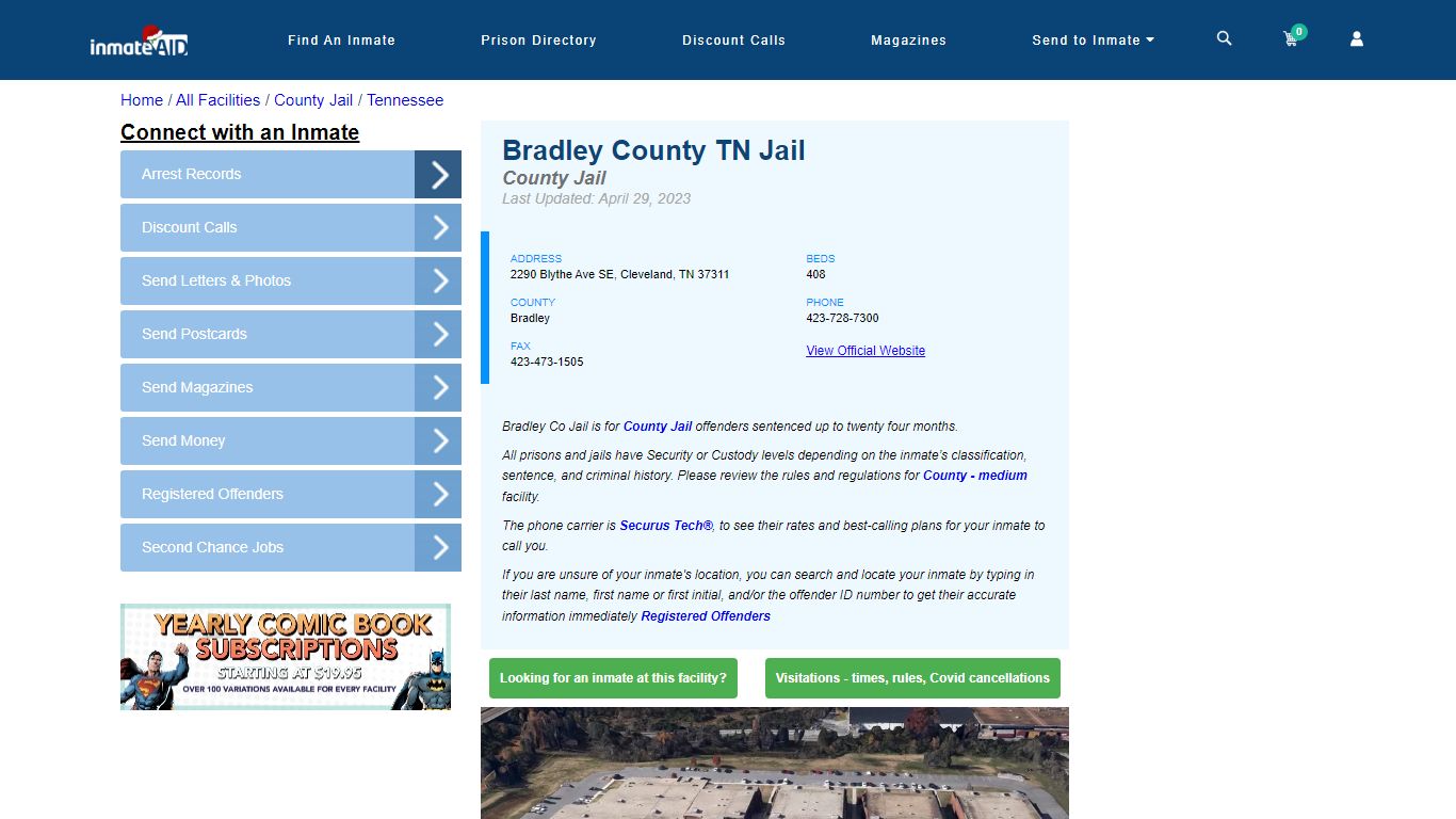 Bradley County TN Jail - Inmate Locator - Cleveland, TN